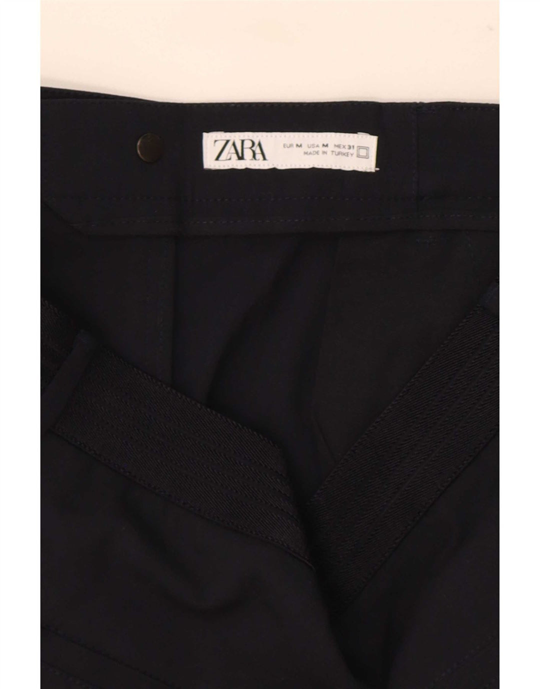 Gerade Anzughose für Damen von Zara, Größe M, W30, L30, Marineblau, Polyester