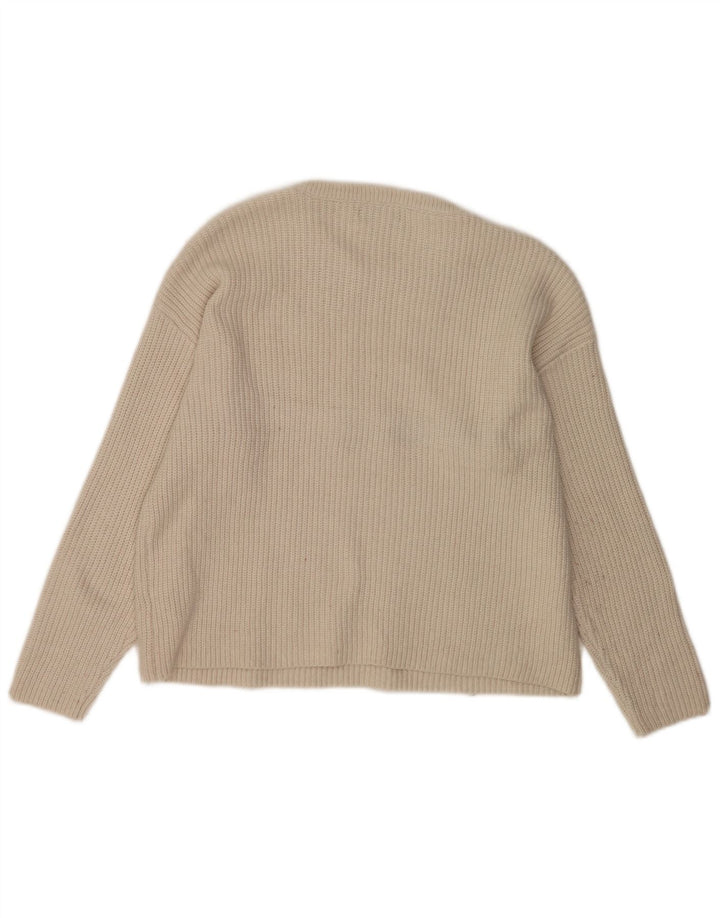 Marks & Spencer Damen-Pullover mit Rundhalsausschnitt, Gr. 40, Gr. 16, gebrochenes Weiß
