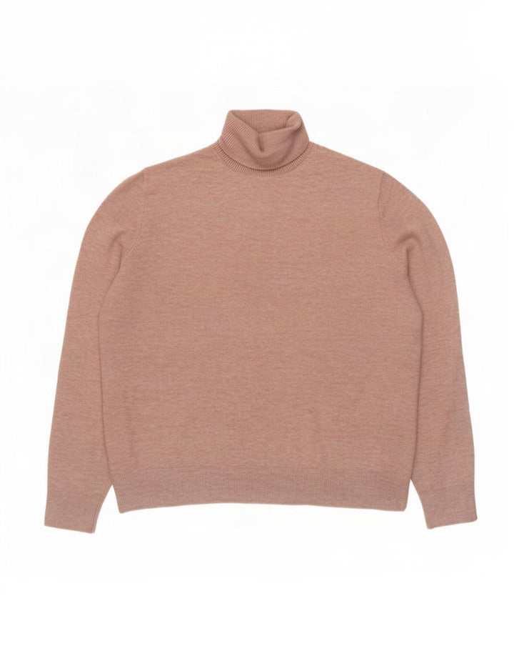Marks & Spencer Rollkragenpullover für Damen, UK 14, Mittelrosa, Polyester