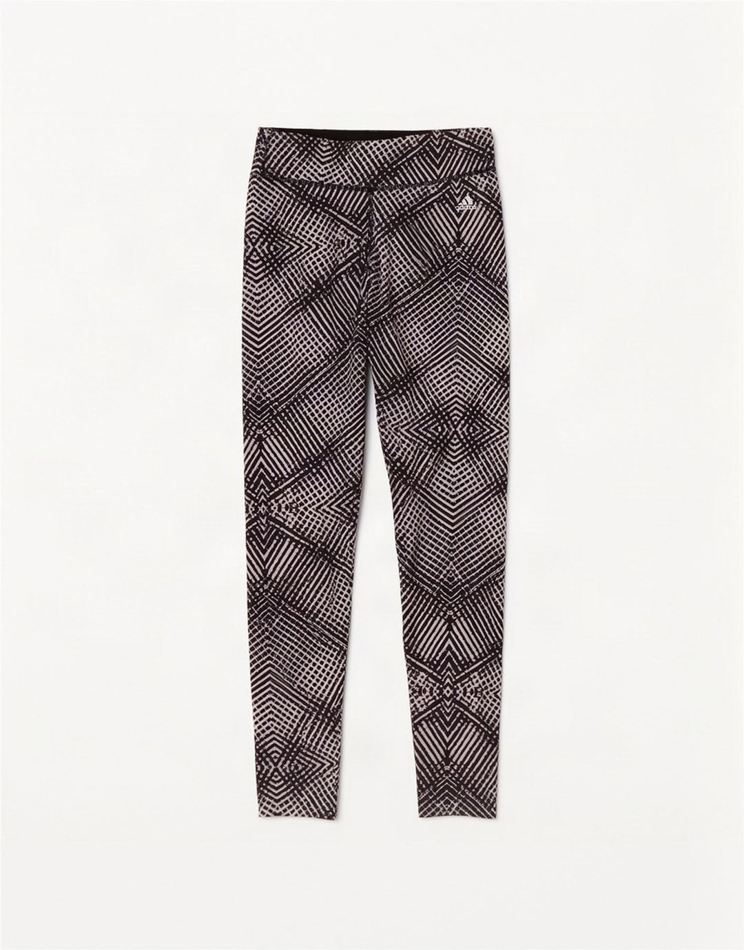 Adidas Damen Climalite Leggings UK 4/6 XS Schwarz Geometrisches Polyester