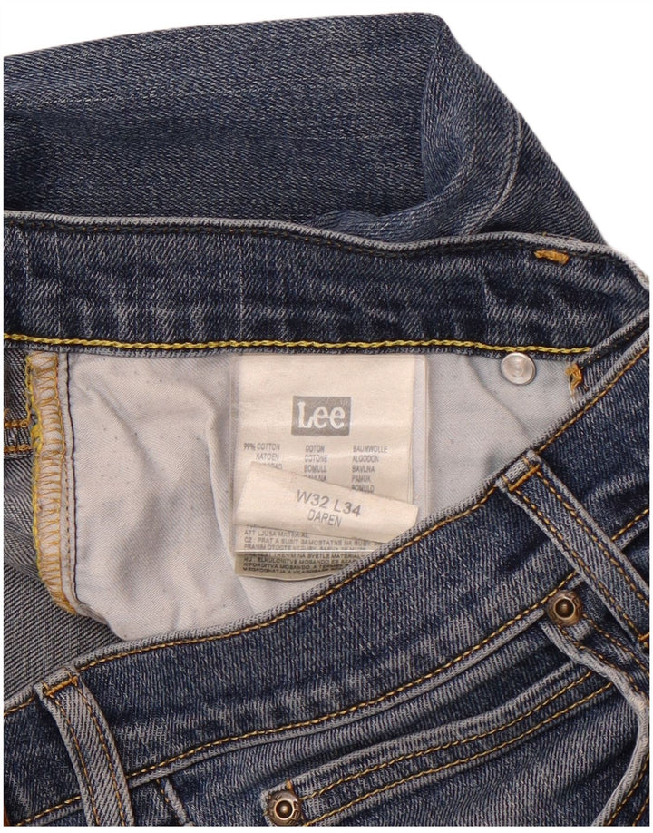 Lee Herren Daren Straight Jeans W32 L34 Blaue Baumwolle