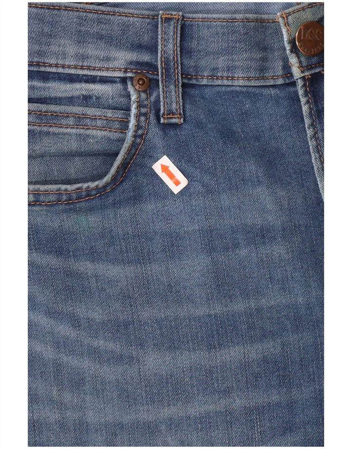 Lee Damen Rider Slim Jeans W30 L34 Blaue Baumwolle