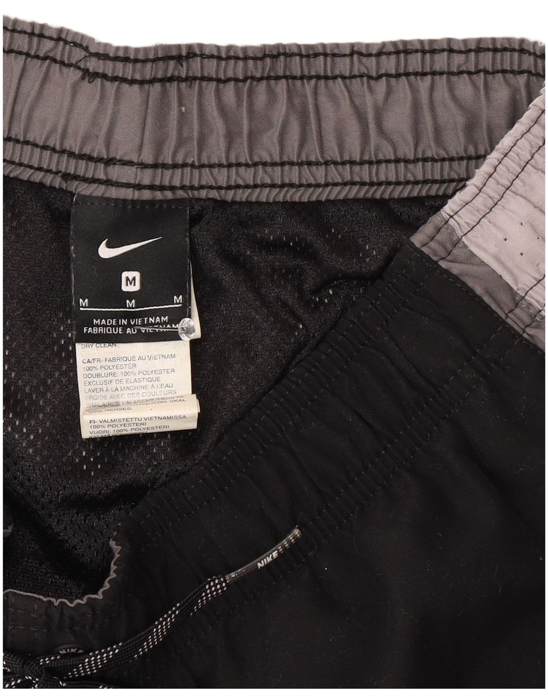 Nike Herren-Sportshorts, mittelgroß, schwarzes Farbblock-Polyester