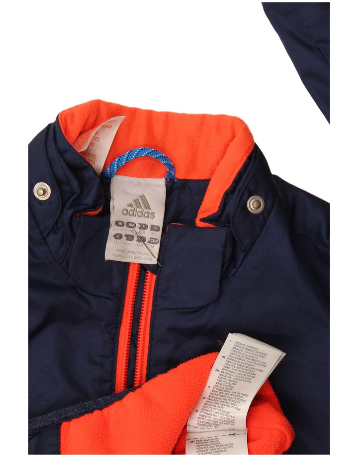 Adidas Windjacke für Jungen, 11–12 Jahre, marineblaues Colourblock-Polyamid