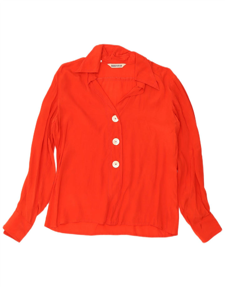 Pancaldi Damen-Langarmshirt mit normaler Passform, Größe L, Rot