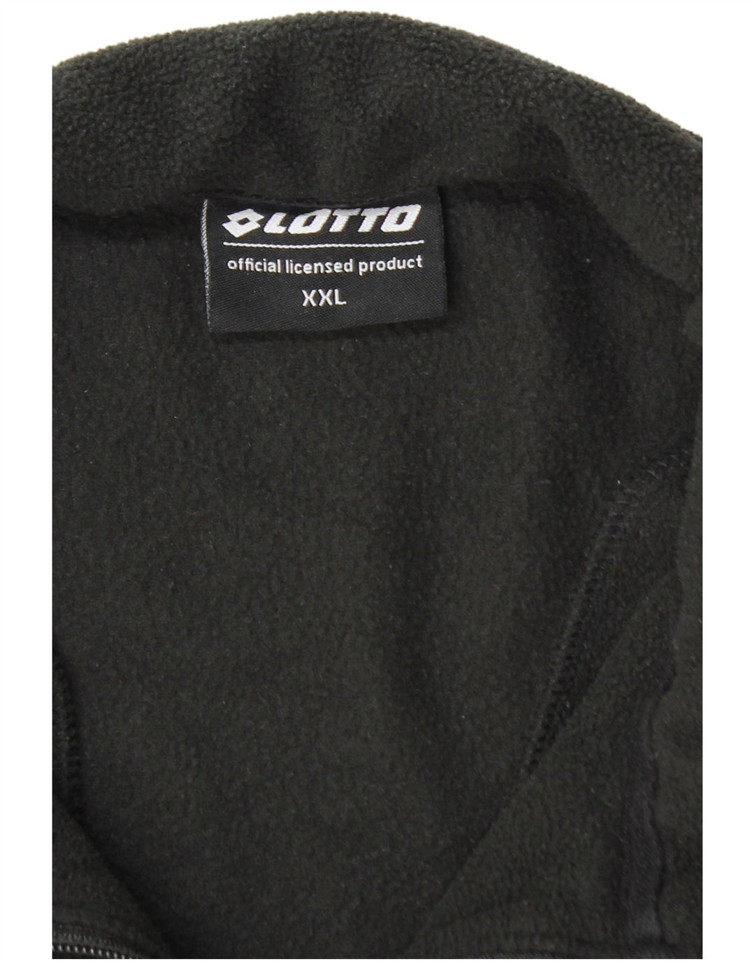 LOTTO Mens Zip Neck Fleece Jumper 2XL Black Polyester