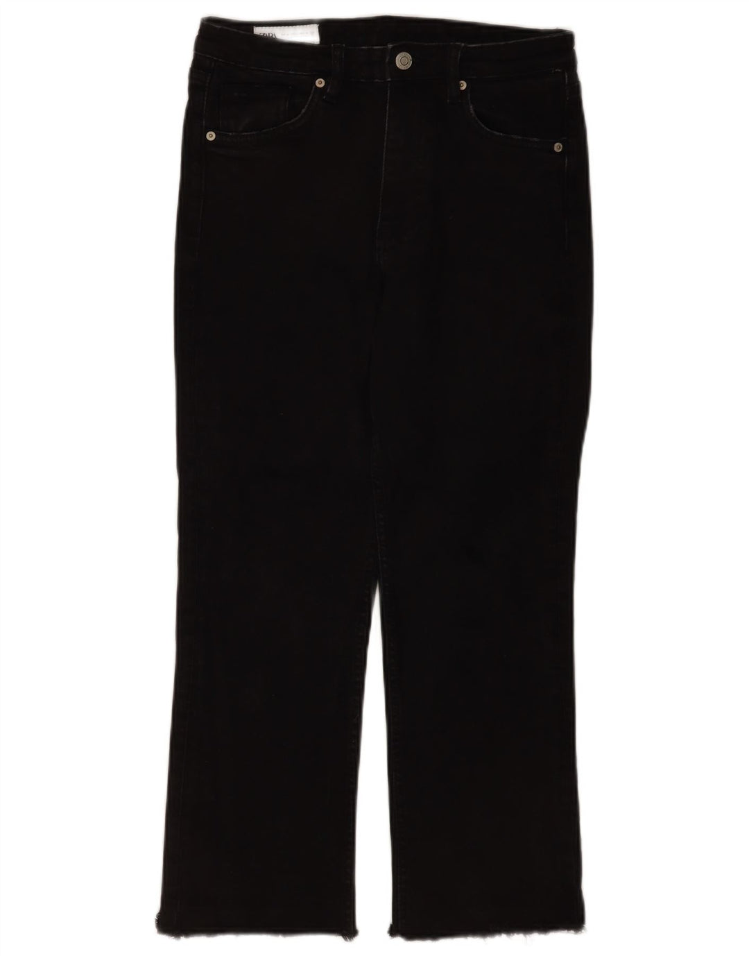 Kurze Jeans für Damen von Zara, EU 38, Größe S, W28, L25, Schwarz