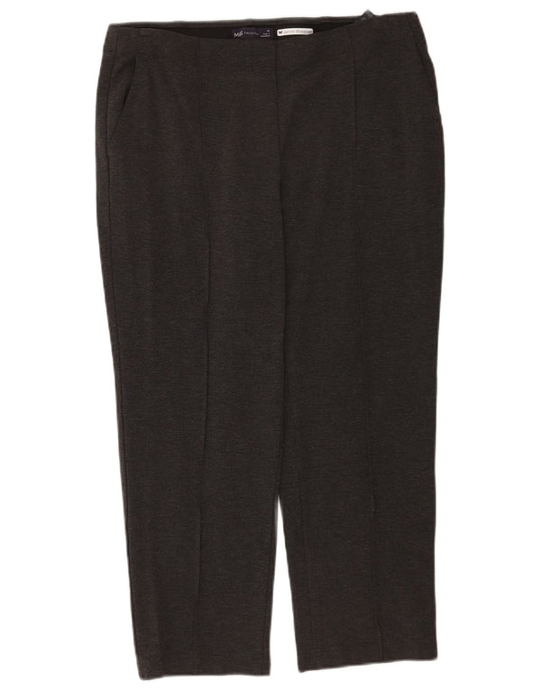 Marks & Spencer Damen Tapered Chinohose UK 14 Large W34 L24 Grau
