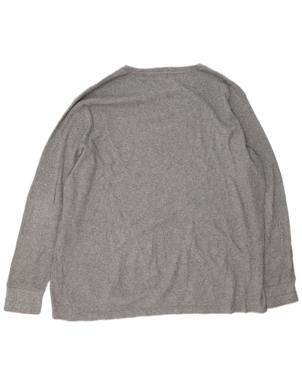 Polo Ralph Lauren Herren-Top, langärmelig, 2XL, graue Baumwolle