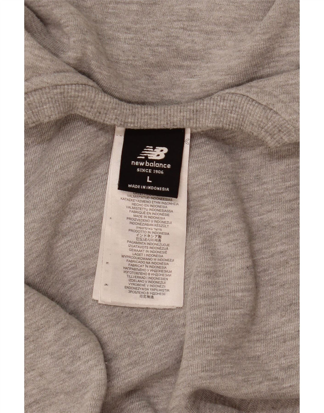 New Balance Herren-Sweatshirt-Pullover, große grau gefleckte Baumwolle