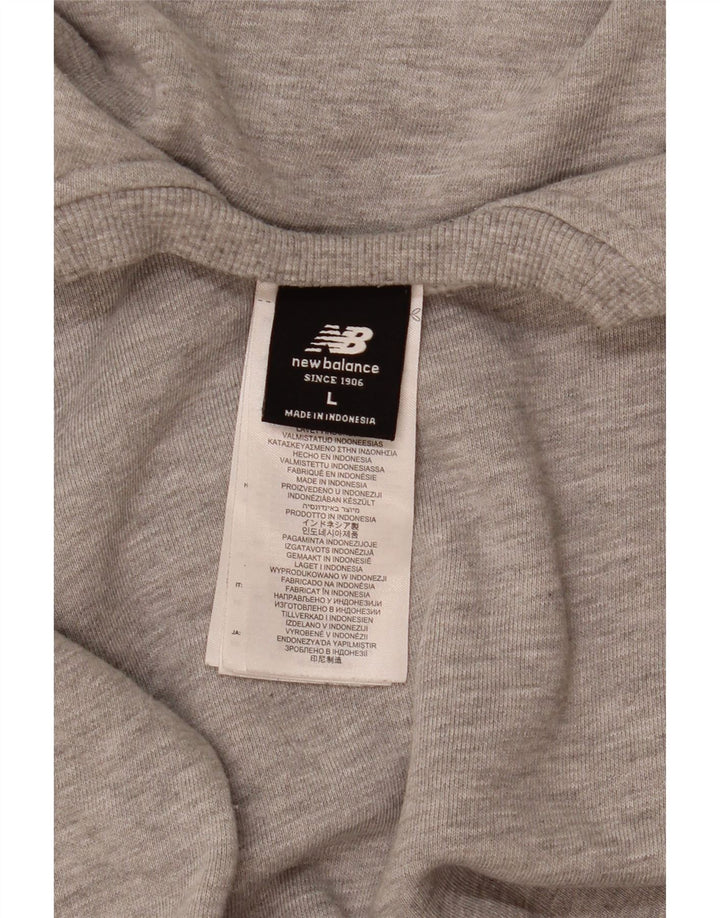 New Balance Herren-Sweatshirt-Pullover, große grau gefleckte Baumwolle