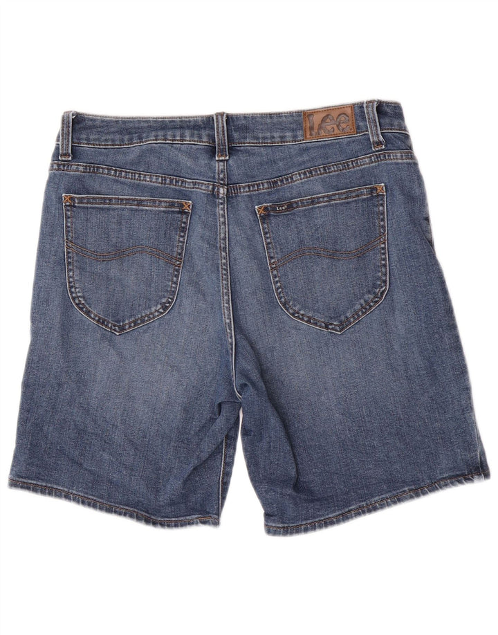 Lee Damen-Jeansshorts mit mittlerer Leibhöhe und normaler Passform, US 8, Mittel W30, blaue Baumwolle