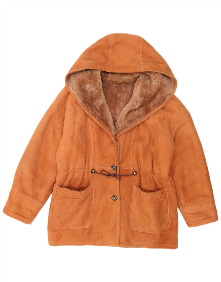 Port Banus Damen-Übergröße-Jacke mit Kapuze IT 42 Mittelorange