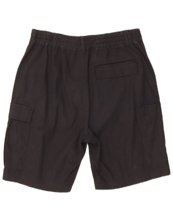 Zara Herren Cargoshorts EU 42 Large W32 Schwarze Baumwolle