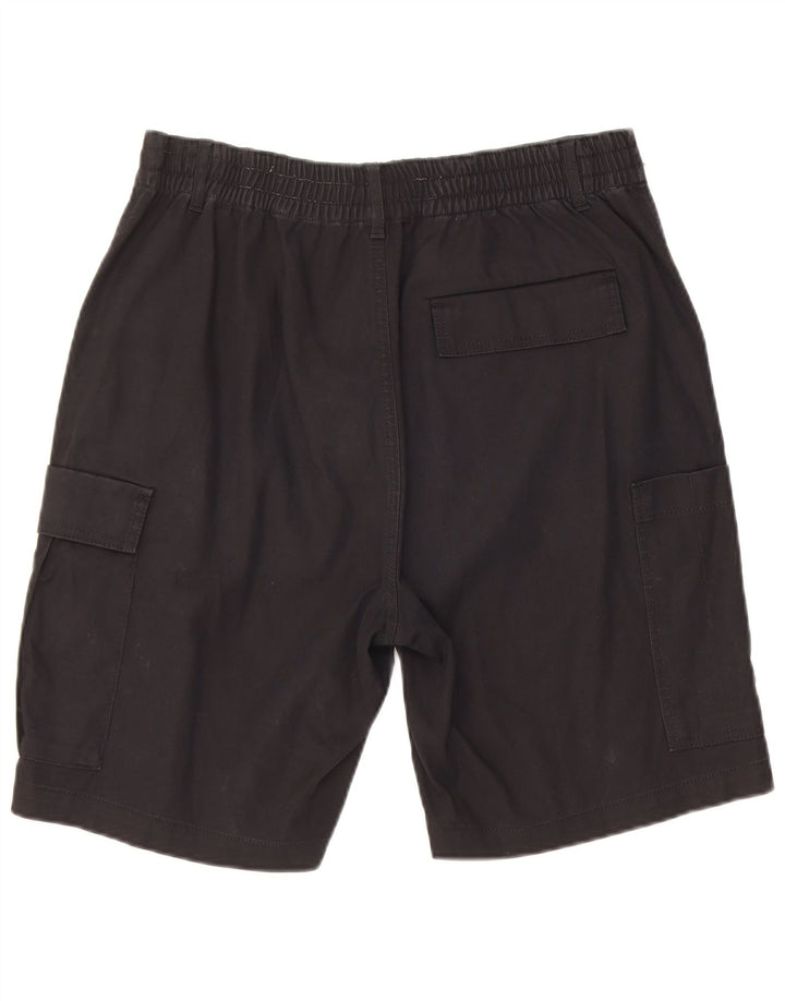 Zara Herren Cargoshorts EU 42 Large W32 Schwarze Baumwolle