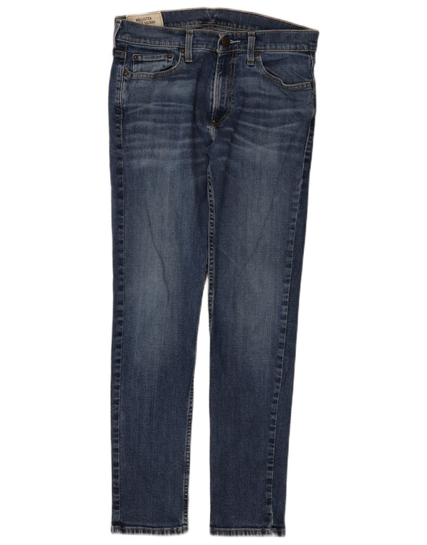 Hollister Herren Super Skinny Jeans W32 L30 Blaue Baumwolle