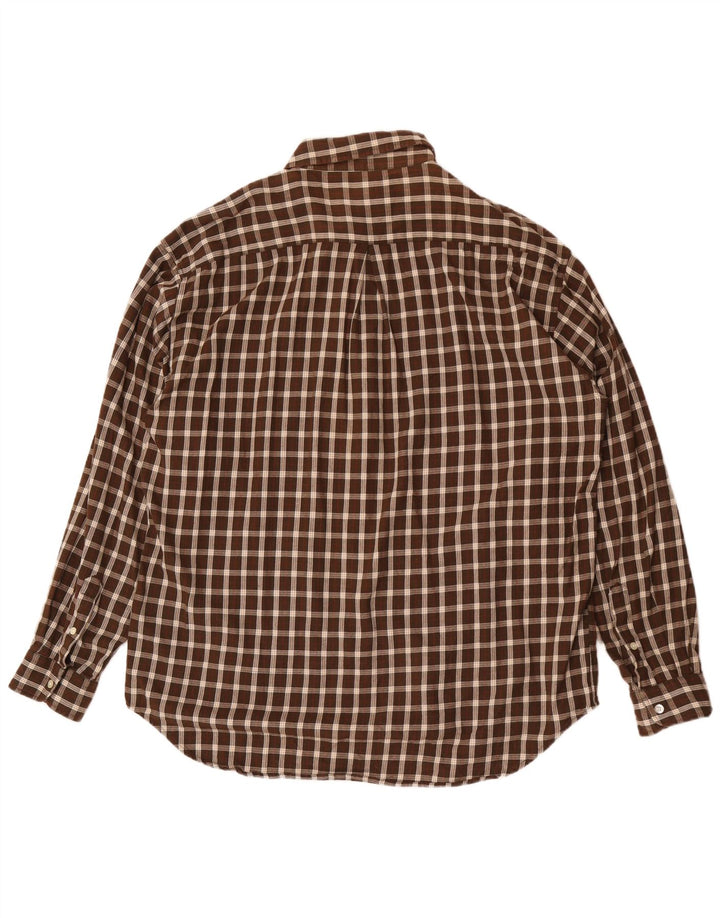 Fila Herren-Flanellhemd XL, braun kariert, Baumwolle