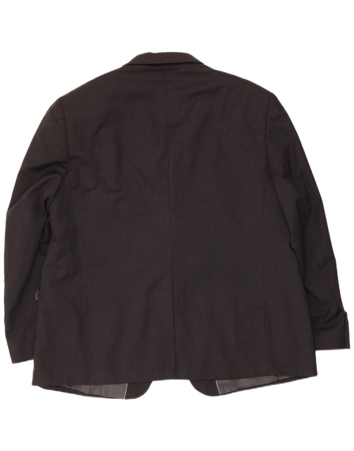 Marks & Spencer Herren-Blazer, kurz, mit 3 Knöpfen, UK 48, 2XL, graue Wolle