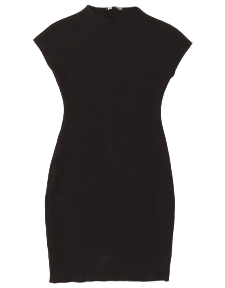 Zara Damen, figurbetontes Kleid, Gr. 8, Schwarz