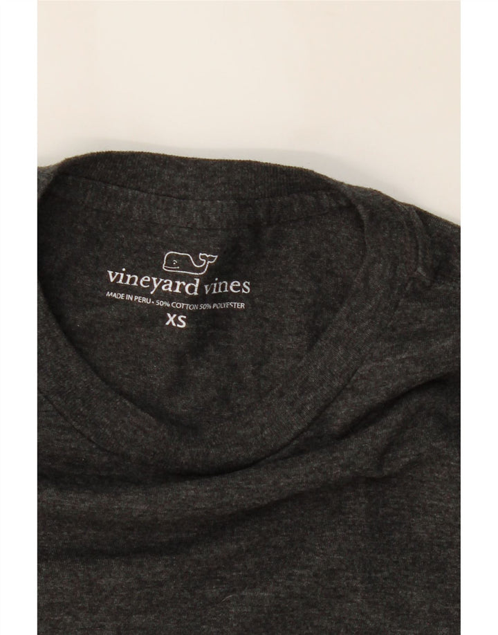VINEYARD VINES Mens Graphic Top Long Sleeve XS Grey Cotton Vintage Vineyard Vines and Second-Hand Vineyard Vines from Messina Hembry 