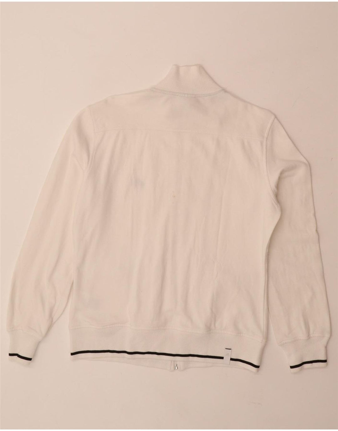 ADIDAS Herren-Trainingsanzug-Topjacke, UK 40/42, mittelweiße Baumwolle