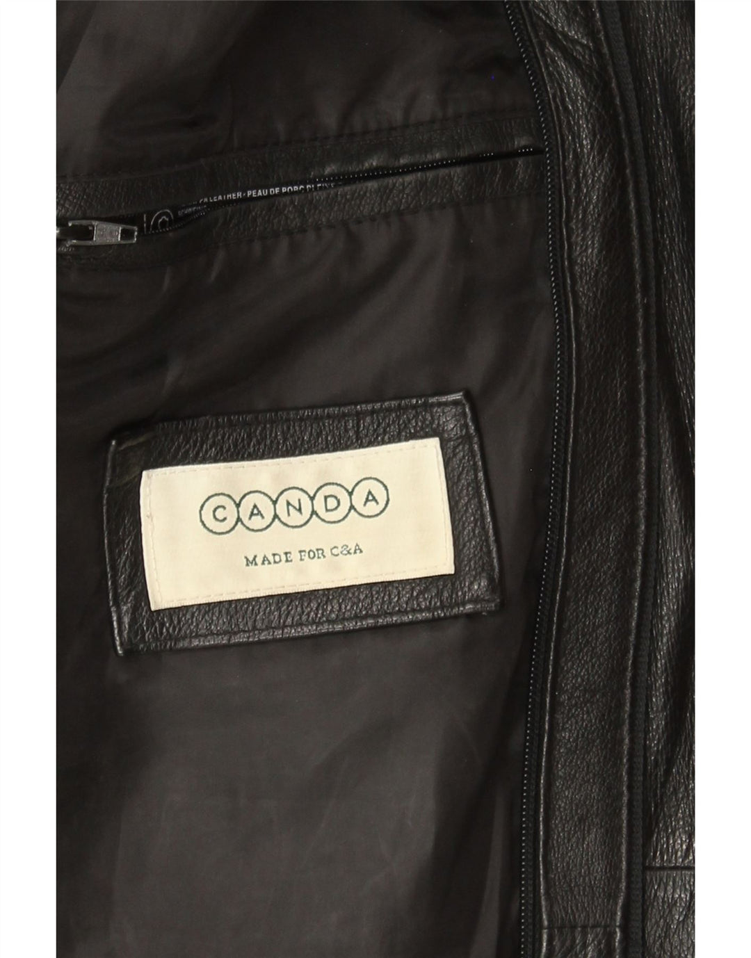 CANDA Mens Leather Jacket UK 40 Large Black Leather Vintage Canda and Second-Hand Canda from Messina Hembry 