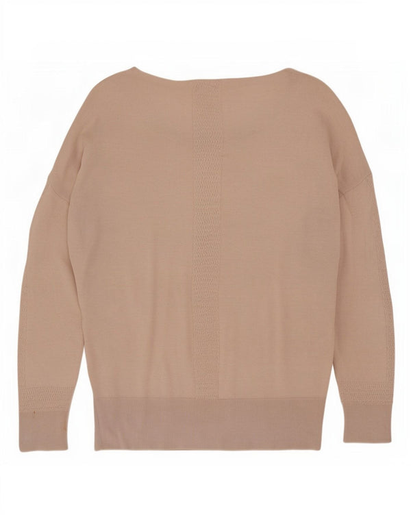 Jigsaw Damen-Pullover mit U-Boot-Ausschnitt, übergroß, Gr. 10, Größe S, Beige, Viskose