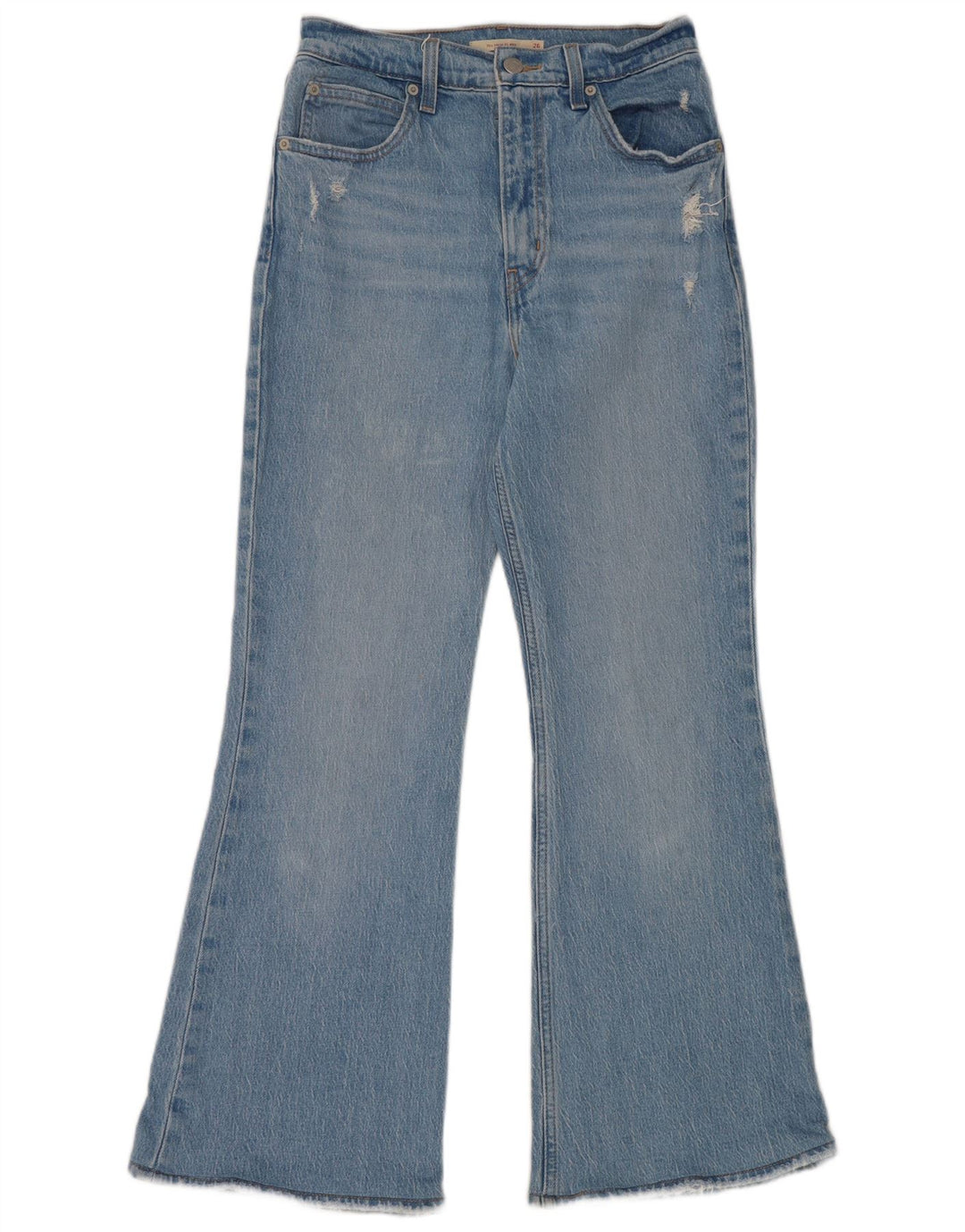 Levi's Damen Distressed High Rise Flared Jeans W26 L27 Blaue Baumwolle
