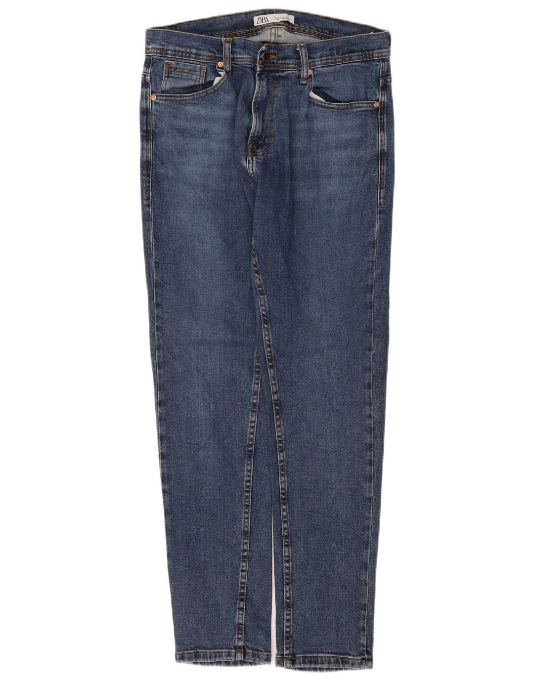 Zara Herren Slim Jeans EU 44 Large W34 L30 Blaue Baumwolle