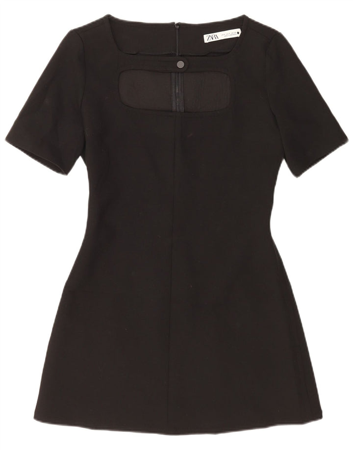 Zara Damen Etuikleid UK 10 Small Schwarz