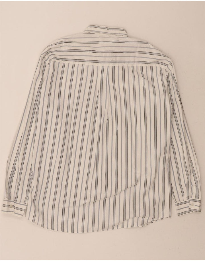 CARRERA Mens Shirt Large White Pinstripe Cotton Vintage Carrera and Second-Hand Carrera from Messina Hembry 