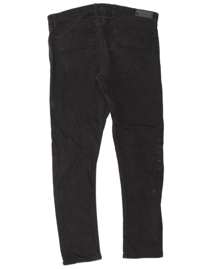 Marks & Spencer Herren Slim Jeans W36 L33 Schwarze Baumwolle