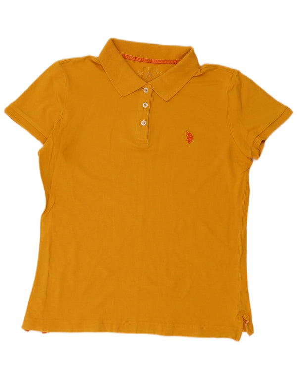 US POLO ASSN. Damen-Poloshirt UK 14 Mittelgelb