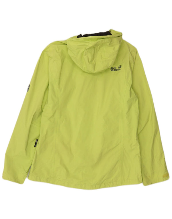 Jack Wolfskin Damen-Regenjacke mit Kapuze, UK 12/14, mittelgrün, Polyamid