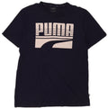Puma Herren Grafik T-Shirt Top Large Marineblau