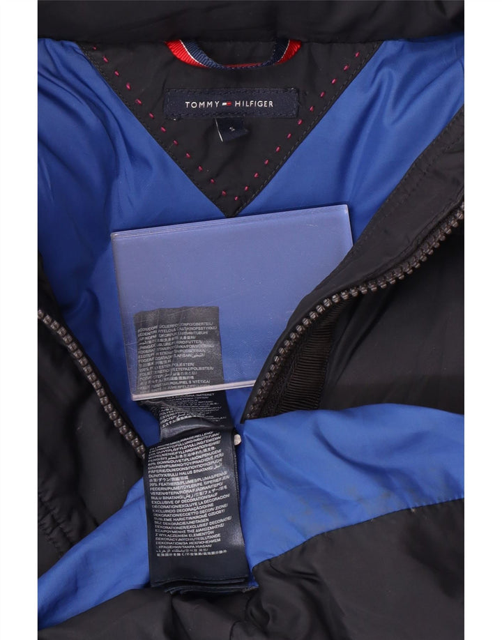 TOMMY HILFIGER Wattierter Damenmantel mit Kapuze, UK 10, Größe S, Marineblau, Polyester