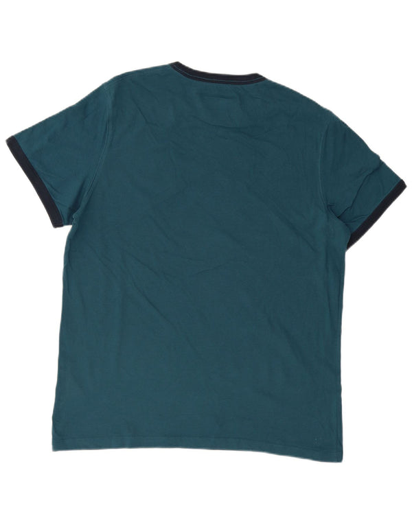 TIMBERLAND Herren Coupe Standard Regular Fit Grafik-T-Shirt-Oberteil, Größe L, Blau