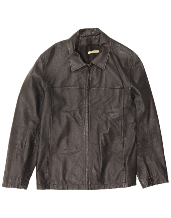Private Herren Lederjacke IT 52 XL Schwarz
