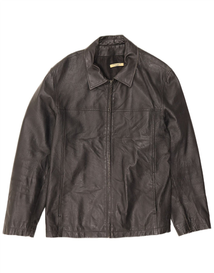 Private Herren Lederjacke IT 52 XL Schwarz