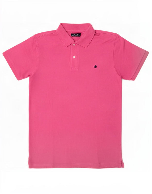 Brooksfield Mens Polo Shirt Medium Pink Cotton