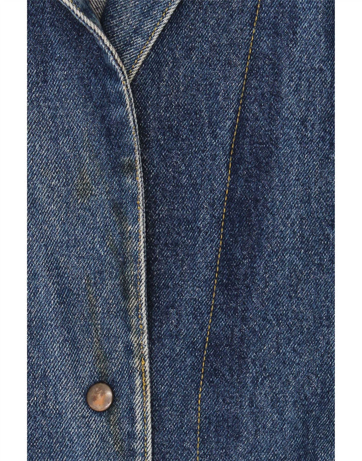 Vintage Damen Übergroße 2-Knopf-Jeans-Blazerjacke UK 18 XL Blau