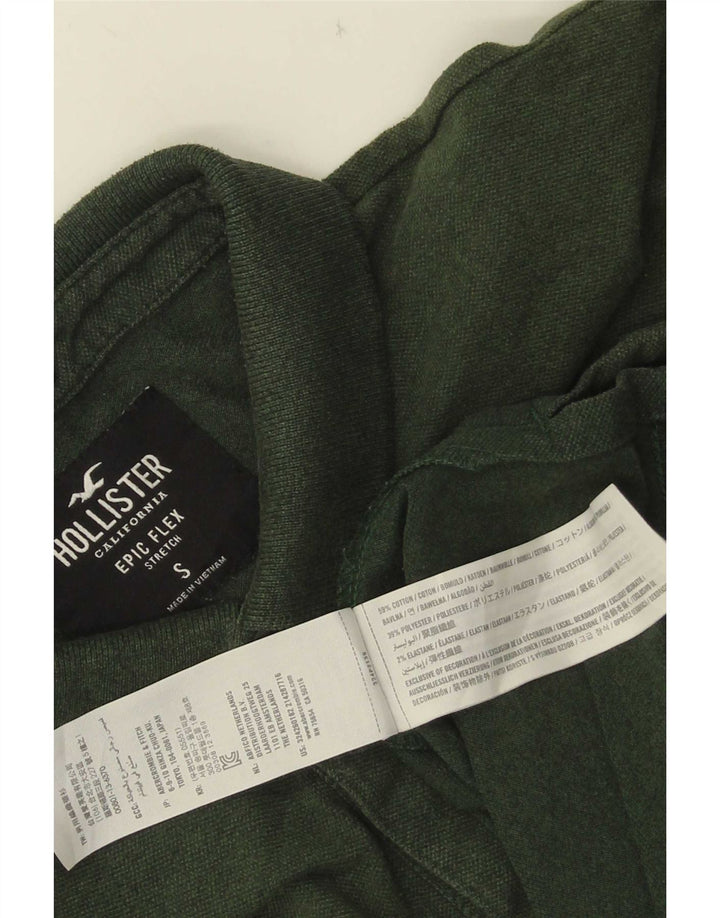 Hollister Herren-Poloshirt, klein, grüne Baumwolle
