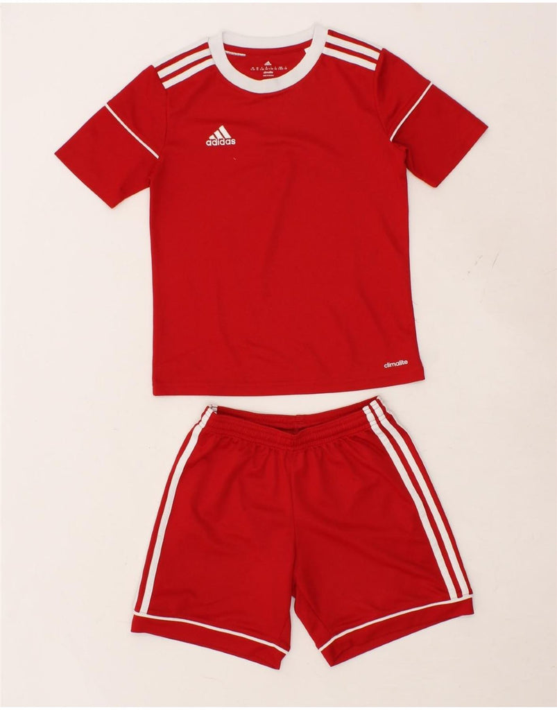 ADIDAS Boys 2 Piece Set 9-10 Years Red Vintage Adidas and Second-Hand Adidas from Messina Hembry 