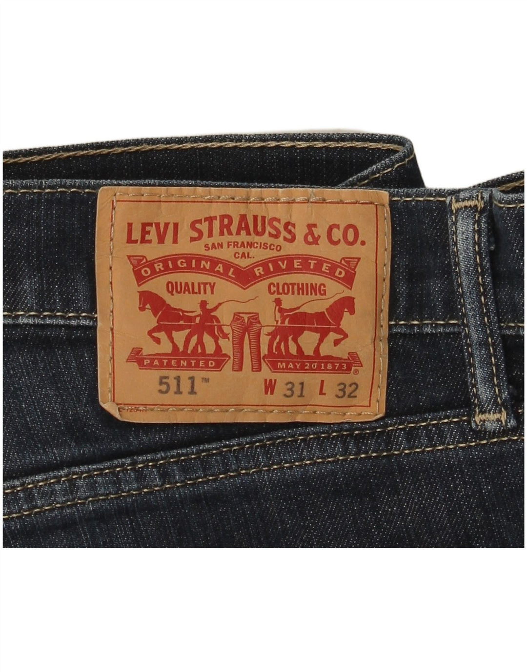 Levi's Herren 511 Slim Jeans W31 L32 Marineblaue Baumwolle