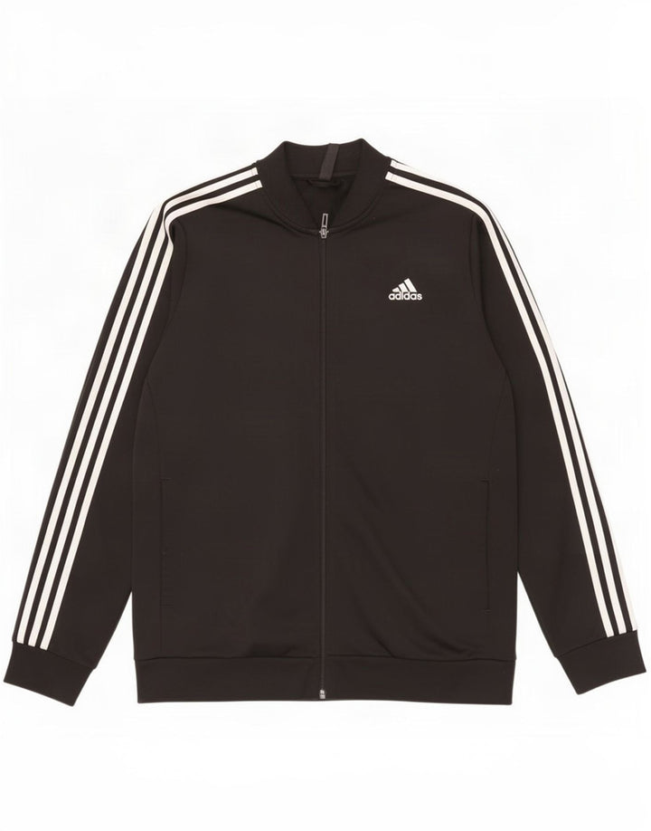 Adidas Herren-Trainingsanzug-Top-Jacke, groß, aus schwarzem Polyester