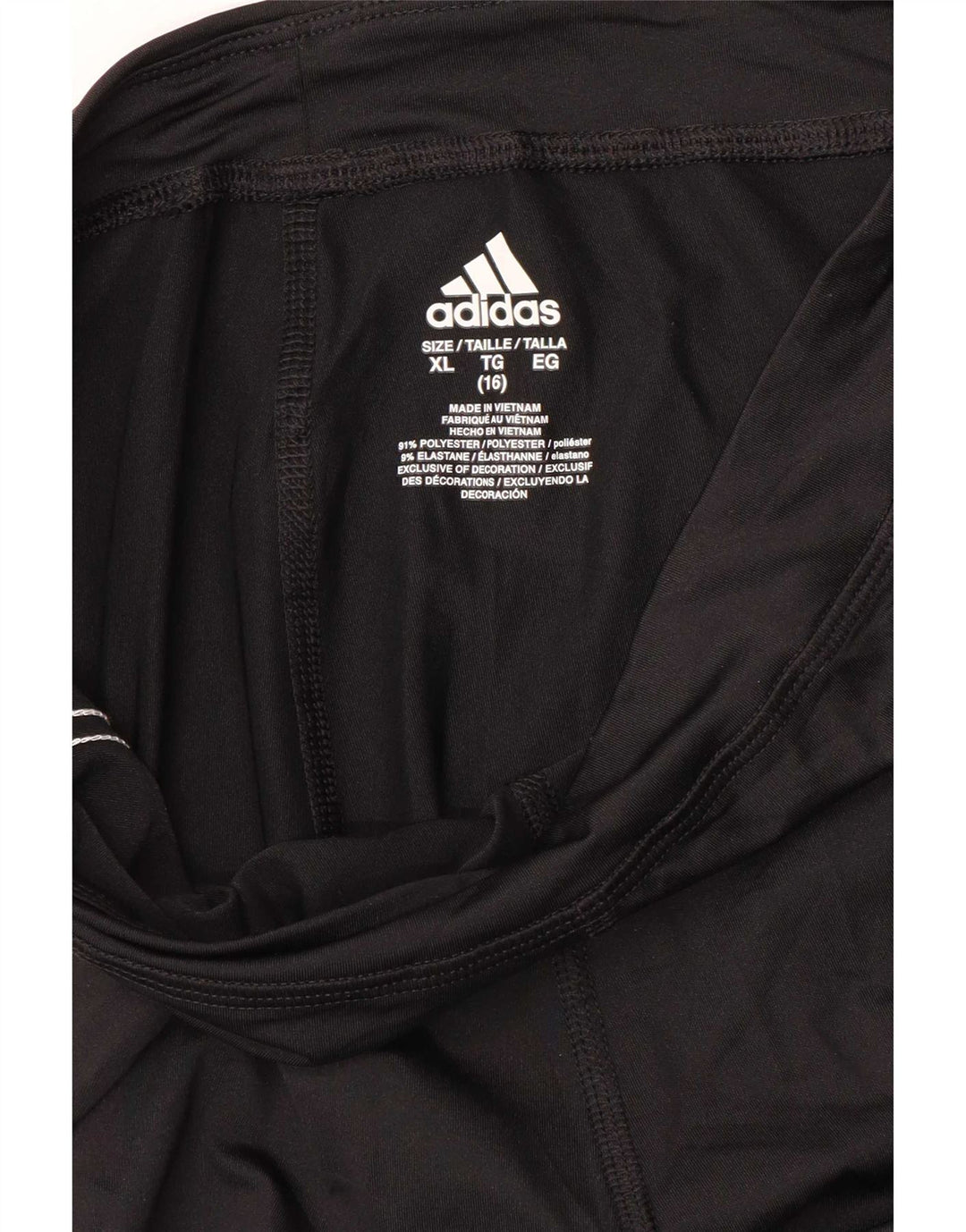 Adidas Mädchen Leggings 15-16 Jahre XL Schwarz Polyester