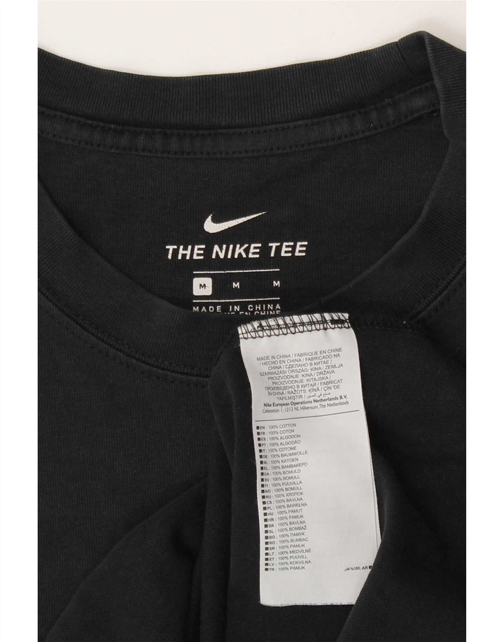 Nike Herren-T-Shirt mit Grafik, mittelgroß, schwarze Baumwolle
