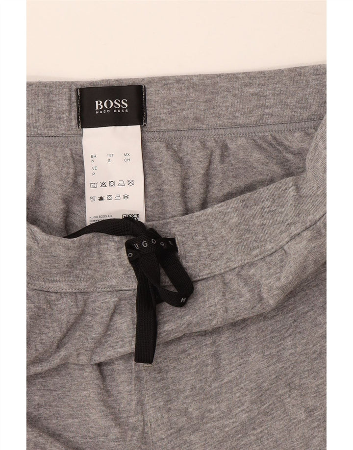 Hugo Boss Herren-Trainingshose, Jogginghose, klein, graue Baumwolle
