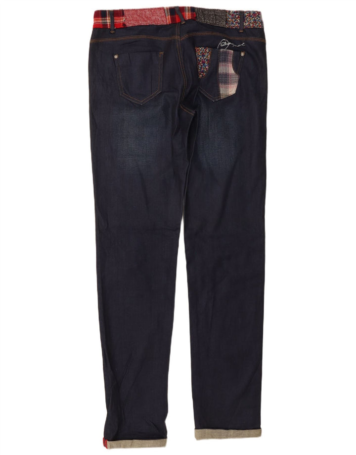 Desigual Damen Slim Jeans W34 L33 Marineblaue Baumwolle