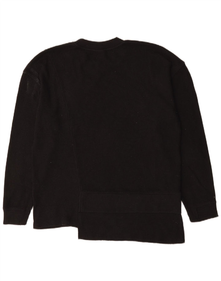 Zara Herren-Pullover mit Rundhalsausschnitt, mittlere schwarze Baumwolle